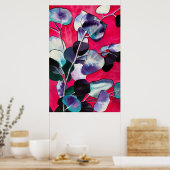 Poster Feuille gomme Eucalyptus aquarelle art (Cuisine)