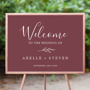 Poster Feuille minimale   Accueil Mariage Bourgogne