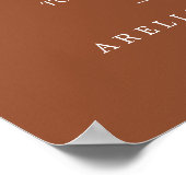 Poster Feuille minimale | Accueil Mariage en terre cuite (Coin)