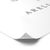 Poster Feuille minimale | Accueil Mariage gris foncé (Coin)