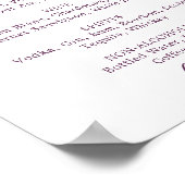 Poster Feuille minimale | Menu Consommation Mariage (Coin)