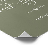 Poster Feuille minimale | Panneau de texte personnalisé v (Coin)