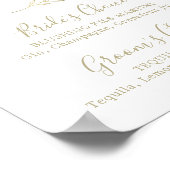 Poster Feuille minimale | Signature Gold Boissons Signer (Coin)