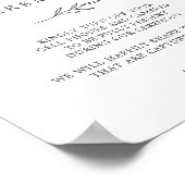 Poster Feuille minimale | Signe de cérémonie gris foncé d (Coin)