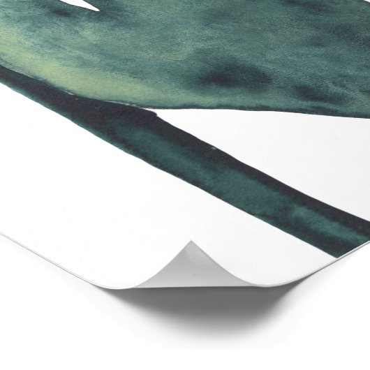 Poster Feuille Monstera 4 (Coin)
