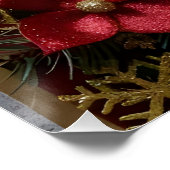 Poster Feuille Musique Noël Scrap Livre papier (Coin)