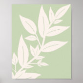 Poster Feuille Pastel Green (Devant)