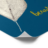Poster Feuille rustique Nature Love Art Paint (Coin)