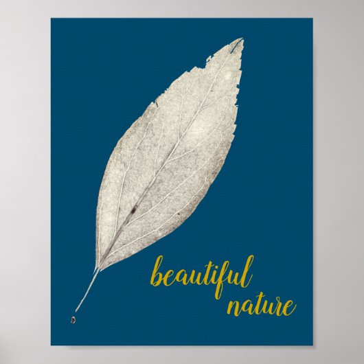 Poster Feuille rustique Nature Love Art Paint (Devant)