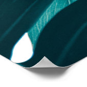 Poster feuille tropicale, bande de feuillage exotique sou (Coin)