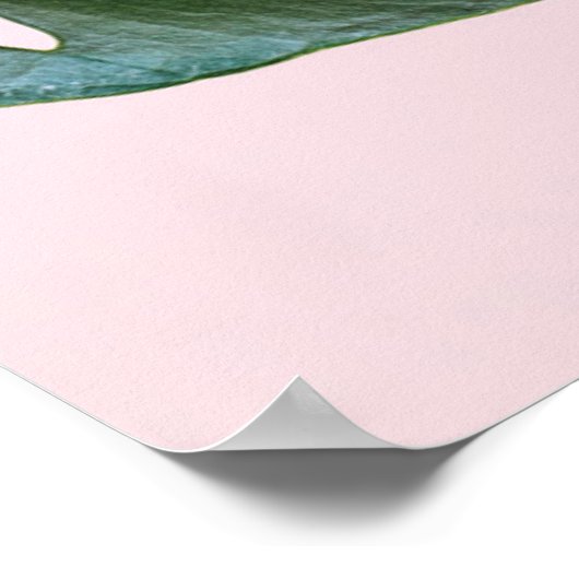 Poster Feuille tropicale Monstera (Coin)