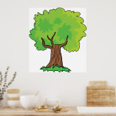 Poster Feuille vert de l'arbre à feuilles (Cuisine)