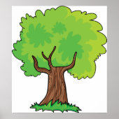 Poster Feuille vert de l'arbre à feuilles (Devant)