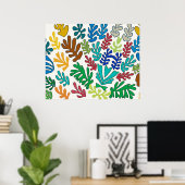 POSTER FEUILLES ABSTRAITS 2 (Bureau à domicile)