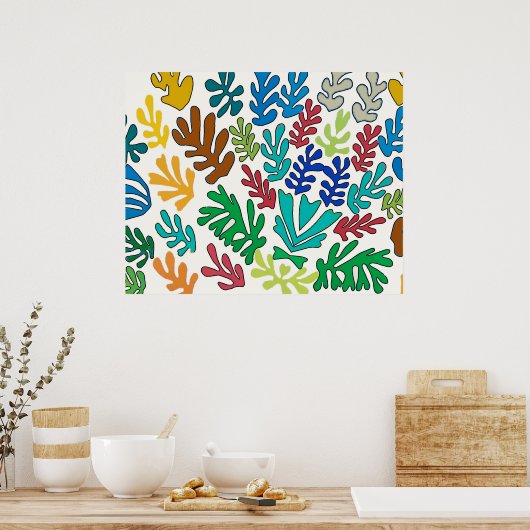 POSTER FEUILLES ABSTRAITS 2 (Cuisine)