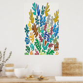 Poster Feuilles Abstraits (Coeur) (Cuisine)