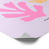 Poster Feuilles Abstraits découpés Formes violet (Coin)