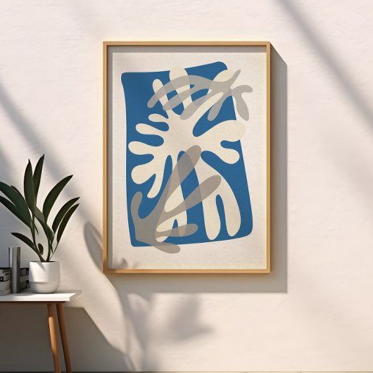 Poster Feuilles Abstraits Moderne Matisse Art inspiré