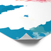 Poster Feuilles aquarelle (Coin)