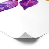 Poster Feuilles arc-en-ciel aquarelle (Coin)