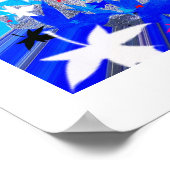 Poster Feuilles au clair de lune (Coin)