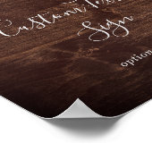 Poster Feuilles automnales | Bois Brown rustique - Pannea (Coin)