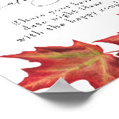 Poster Feuilles automnales Date Jar Automne Fête des mari (Coin)