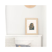 Poster Feuilles botaniques minimalistes sur l'arc vert