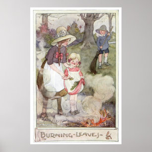 Poster Feuilles brûlés par Anne Anderson