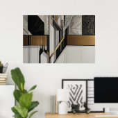 Poster Feuilles d'acier (Bureau à domicile)