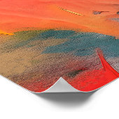 Poster Feuilles dans le vent – Mouvement abstrait d'autom (Coin)