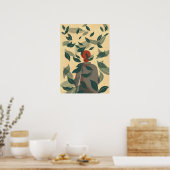 Poster Feuilles dansantes (Cuisine)