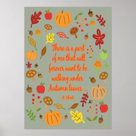 Poster Feuilles d'automne (Devant)