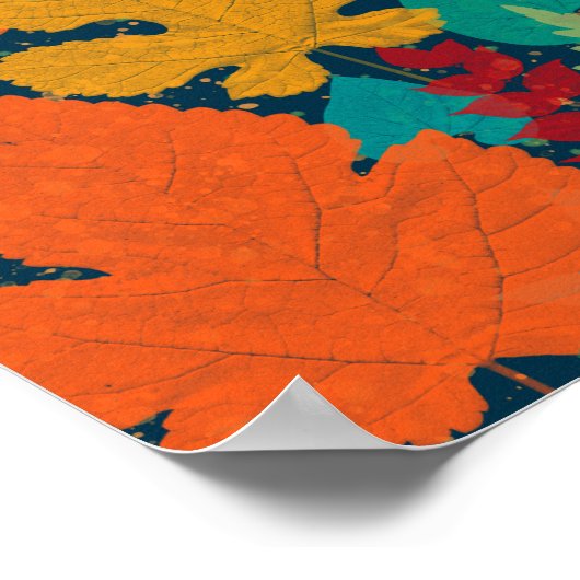 Poster Feuilles d'automne (Coin)