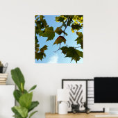 Poster feuilles d'automne (Bureau à domicile)