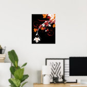 Poster Feuilles d'automne Abstraites (Bureau à domicile)