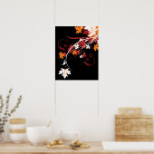 Poster Feuilles d'automne Abstraites (Cuisine)