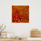 Poster Feuilles d'automne Abstraites (Cuisine)