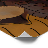 Poster Feuilles d'automne Acorns Berries Friendsgiving Ci (Coin)