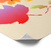 Poster Feuilles d'automne colorées (Coin)