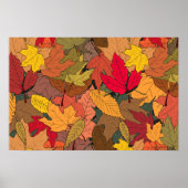 Poster Feuilles d'automne colorées (Devant)