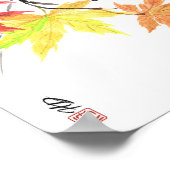 Poster Feuilles d'automne dans le vent (Coin)