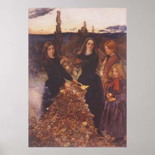 Poster Feuilles d'automne de Millais (Devant)