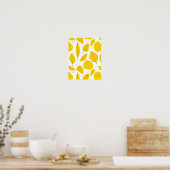 Poster Feuilles d'automne en jaune (Cuisine)