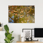 Poster Feuilles d'automne et reflet du ruisseau à Greenbe (Bureau à domicile)