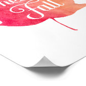 Poster Feuilles d'automne Hello Automne Citation de typog (Coin)