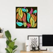 Poster Feuilles d'automne motif (Bureau à domicile)