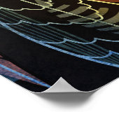 Poster Feuilles d'automne : motif transparent foncé. (Coin)