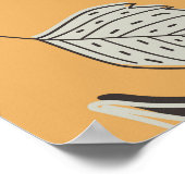 Poster Feuilles d'automne, motif vintage sans soudure. (Coin)