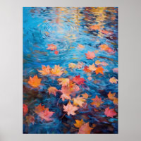 Feuilles d'automne sur le lac des Beaux-Arts